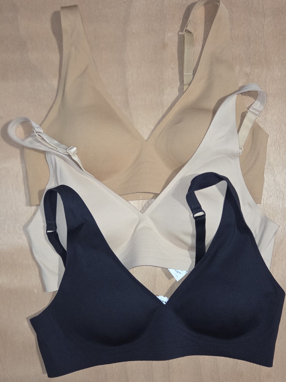 Forever 21 Everyday Wireless Seamless Bras - Black, Nude & Beige